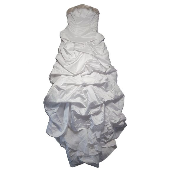 David's Bridal Dresses & Skirts - David's Bridal Wedding Dress Size 4 White Champagne Cuff Neckline T9168